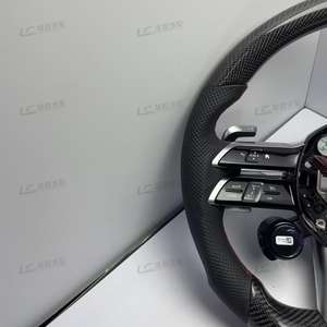 Volant en fibre de carbone de luxe pour Mercedes W206 W205 W222 W223 W213 W177 <span class=keywords><strong>AMG</strong></span> GT GLS63 GLE63 SL63 <span class=keywords><strong>G63</strong></span> A45 C63 E63 Fait à la main - Product Image 4
