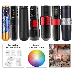 เครื่องสักไร้สายอะลูมิเนียม OEM แบตเตอรี่แบบชาร์จได้ หน้าจอสีแบบกำหนดเอง กล่องโลโก้เลเซอร์ สำหรับฉลากสินค้าส่วนตัว - Product Image 1