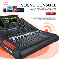 Mezcladora Digital Profesional Gooermi DM12 de 12 Canales, Consola de Mezclas Blanca, Pantalla Táctil de 7 Pulgadas, Controladores Electrónicos, USB, Bluetooth
