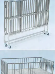 Wholesale Stainless Steel Dog Cage Heavy Duty Cage Dog Collapsible Large Dog Kennel Cage