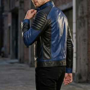 High Quality Waterproof & Breathable OEM Service Wholesale Price Leather Motorcycle <b>Jacket</b> Custom Winter Leather <b>Biker</b> <b>Jacket</b> - Product Image 3