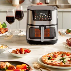 Freidora de Aire Eléctrica de 8.5 Litros en Oferta, Electrodoméstico de Cocina Pequeño con Ventana Visible, Forma Cuadrada y Sin Aceite para Uso Doméstico - Product Image 5