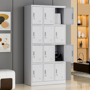 Casier métallique à 12 portes en stock, <span class=keywords><strong>armoire</strong></span> de rangement en acier pour école, gymnase, usine, vente en gros, MOQ 30, échantillon et petites commandes acceptables - Product Image 4