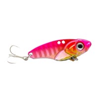 Lot de 5 leurres VIB 7g en acier inoxydable à trois pointes, hameçons doubles, appâts bioniques pour poisson-serpent, achigan, poisson mandarin, carpe noire
