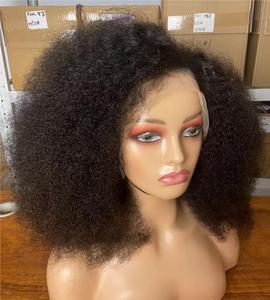 13x4 4 <span class=keywords><strong>Afro</strong></span> crespo riccio di alta qualità <span class=keywords><strong>capelli</strong></span> umani <span class=keywords><strong>parrucca</strong></span> frontale <span class=keywords><strong>Afro</strong></span> crespo riccia pizzo brasiliano <span class=keywords><strong>capelli</strong></span> umani - Product Image 5