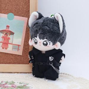 Quần áo búp bê cotton 10cm quần áo vest đen phong cách Hàn Quốc trang phục mát mẻ phong cách cảnh sát đặc biệt thời trang đẹp trai quần áo búp bê nóng bỏng - Product Image 6