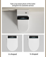 Siège de bidet intelligent en ABS en forme de U et en forme de V, certifié CE IPX4, avec chauffage du siège, réglage de la température de l'eau, lavage des hanches et télécommande