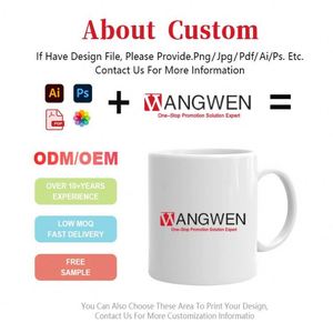 Customized Logo With <b>Box</b> White Pottery Coffee Porcelain Mugs Sublimation Ceramic Mug - Product Image 2