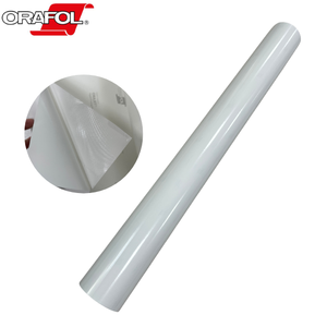 ORAFOL ORAJET 3551XG 010 Gloss White Polymeric Vinyl Grey Opaque Masking Adhesive Digital Print Vehicle Wrap <b>Film</b> - Product Image 3