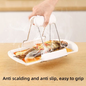 Pince de cuisine en acier inoxydable pour assiettes et bols, support de maintien pour plaques chauffantes - Product Image 2