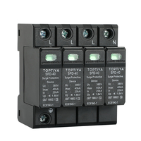 Parafoudre secondaire 385V 40KA AC SPD-40 TOPTIYA 2P 3P, ensemble complet industriel et commercial, noir