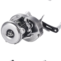 Pêche au lézard BOKI mirco tambour baitcaster moulinet avec pèse 118g 7.6:1 rapport de vitesse corps en carbone bobine peu profonde baitcasting moulinet