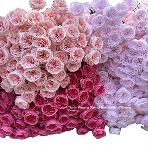 Fleurs artificielles de roses Austin à 3 têtes pour mariage, Thanksgiving, célébrations, décoration intérieure, modèle Jinxixi X-0523-2 Bone Shooting - Product Image 2