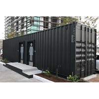 Conteneur préfabriqué moderne et portable à faible coût, de 10 à 30 pieds, personnalisable, pour toilettes, atelier, structure sportive, cuisine, événements, installation facile