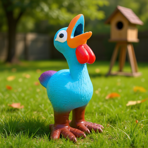 Juguete de látex resistente con forma de pollo de 14 cm para pájaros y animales - Product Image 3