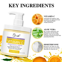Crème pour le corps éclaircissante personnalisée Pjordo - Lotion éclaircissante douce infusée de vitamine C, curcuma et vitamine E, parfum d'orange