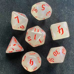 Dés lumineux D4 pour jeux de rôle D&D, jeu de dés en acrylique noir qui brille dans le noir pour Dungeons and Dragons - Product Image 2