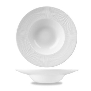 Tazón para Pasta de Bambú Blanco, 28 cm de Diámetro Interior, 17.5 cm, Diseño Relieve Churchill Whbalw - Product Image 1