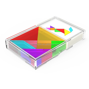 JAYI-rompecabezas personalizado de colores para niños, rompecabezas acrílico, <span class=keywords><strong>Tangram</strong></span> - Product Image 3