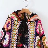 Kunden spezifische High-End gestrickte Damen Häkel Cardigan Sweater Baumwolle Strick Hand Häkeln Lange Cardigan für Frauen