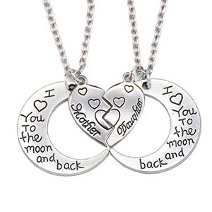 Regalos de Día de las madres te amo a la Luna y vuelta colgante collar de la mamá - Product Image 2