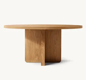 家用家具餐桌套装圣地亚哥圆形餐桌8座木质餐桌