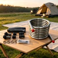 Kit de serpentin de chauffage en acier inoxydable pour bain à remous, spa extérieur et barbecue, compatible chauffage au bois