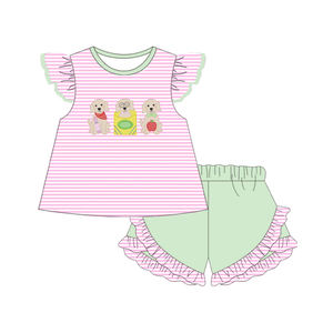 Conjuntos de Pantalones Cortos de Algodón y Elastano con Estampado Informal Personalizado para Niños y Niñas, Conjunto de 2 Piezas, Ropa Infantil al por Mayor - Product Image 4