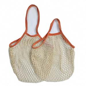 Bolsa de compras ecológica, malla de algodón reutilizable, bolsa de frutas y verduras, bolsas de malla de algodón vegetal - Product Image 5