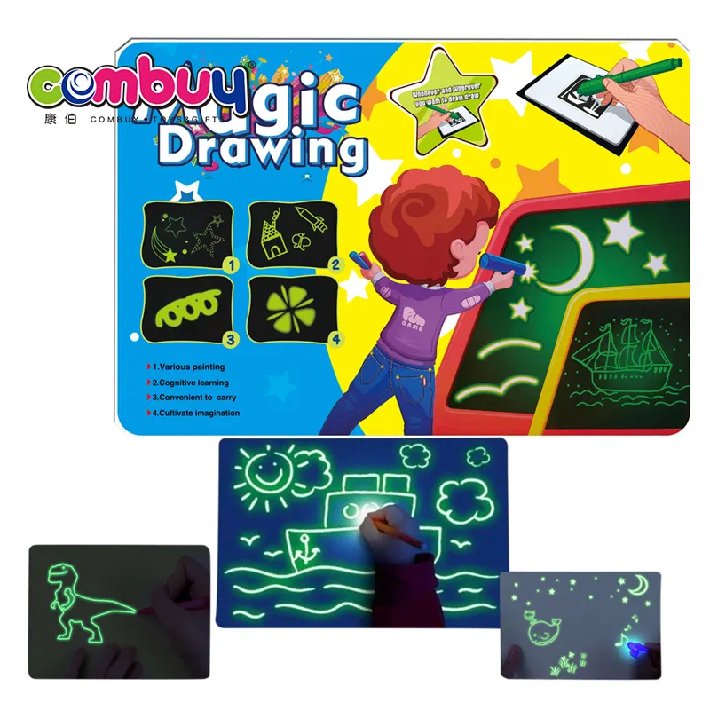 Night light graffiti painting writing toys fluorescent glow led magic drawing board