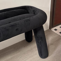 Fauteuil et banc de loisirs modernes recouverts de velours avec housse amovible pour salle à manger, salon, chambre, hôtel et école
