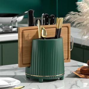 Multifunctional Household Storage Box Kitchen Knife Rack with Integrated Cutting Board Chopstick <b>Basket</b> for Home Kitchen Use - Product Image 3