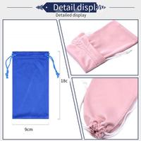 Pochette personnalisée avec logo imprimé, en microfibre douce et tendance, pour lunettes de vue et de soleil, emballage pour lunettes de soleil