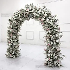 GNW Artificial Flower Arch Flower Round Stage Wedding Arch Flower Arch Stage Backdrop Arrangement Wedding Decoration Hot Sale