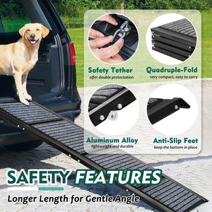 <span class=keywords><strong>Rampes</strong></span> pliables pour chiens ZMaker pour grands chiens, rampe légère pour animaux de compagnie, <span class=keywords><strong>escaliers</strong></span> portables pour chiens, rampe de voiture pour chiens avec surface antidérapante - Product Image 3