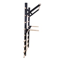 EASTOMMY Ensemble d'échelles suédoises en bois massif pour gymnastique, barre de traction, barre de rééducation en bois pour la maison