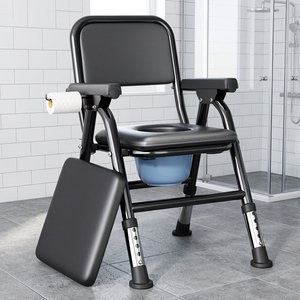 Chaise de <span class=keywords><strong>toilette</strong></span> pliable pour personnes âgées, design moderne, capacité 100 kg, légère et portable, cinq niveaux de réglage - Product Image 1