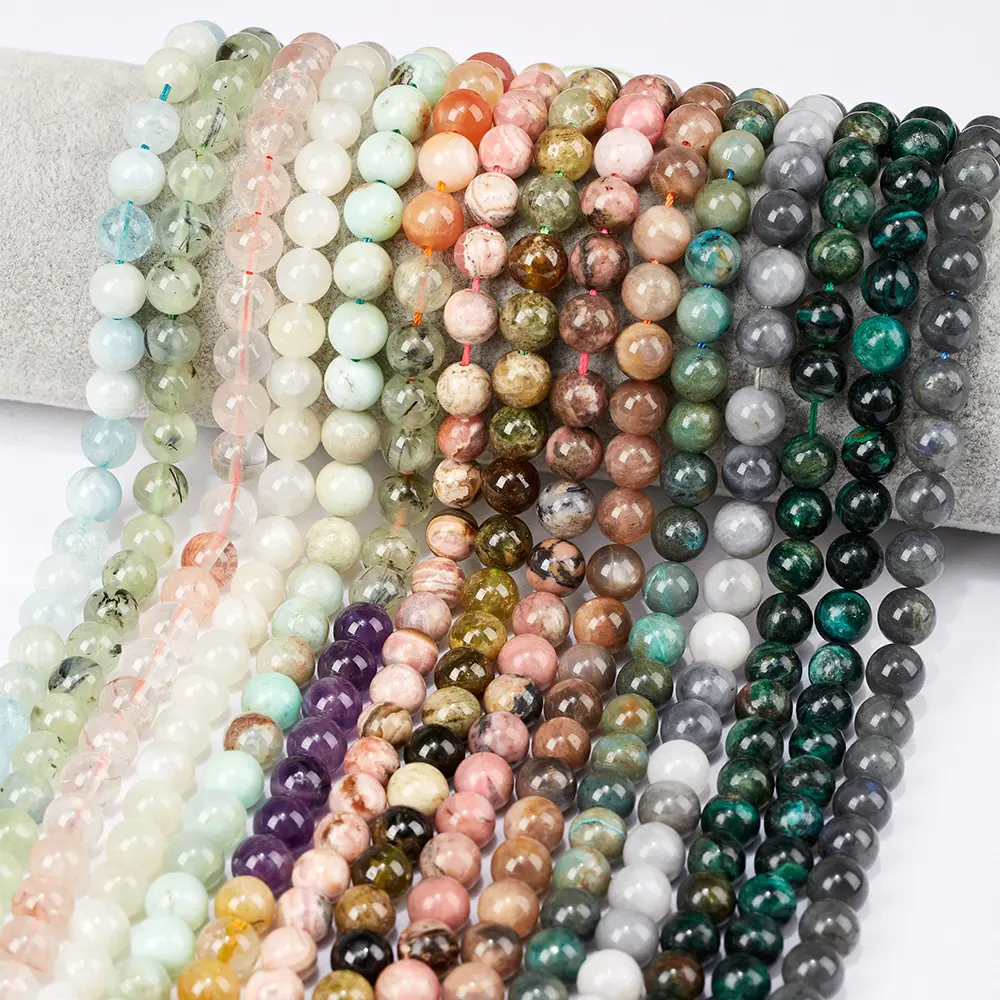 Perles en pierres semi-précieuses pour la fabrication de bijoux, pierres naturelles, douces et rondes, précieuses, 4 à 12mm, vente en gros, livraison gratuite