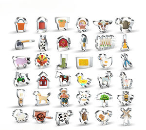Vente en gros <span class=keywords><strong>de</strong></span> découpoirs à biscuits en acier inoxydable <span class=keywords><strong>de</strong></span> qualité supérieure, en forme d'<span class=keywords><strong>animaux</strong></span> <span class=keywords><strong>de</strong></span> <span class=keywords><strong>la</strong></span> <span class=keywords><strong>ferme</strong></span>, épais, pour fondant et biscuits, outils <span class=keywords><strong>de</strong></span> pâtisserie pour enfants - Product Image 1