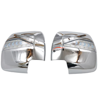 1 paire de coques de rétroviseurs latéraux chromées en ABS avec clignotants LED pour accessoires de fourgon Hiace 2008-2018