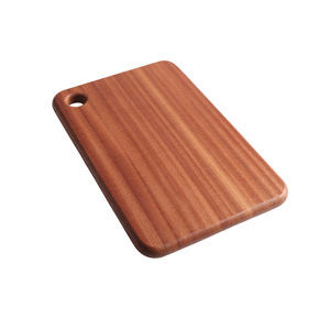Tabla de cortar de madera maciza rectangular antibacteriana y antimoho con asa para frutas, verduras y carne - Product Image 3