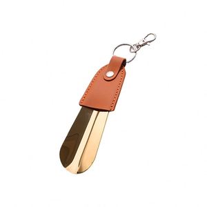 Calzador de Zapatos de Acero Inoxidable de Alta Calidad, Mini Calzador Portátil con Anillo para Llavero de Cuero - Product Image 5