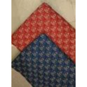 Tela de Algodón Premium Estampada a Mano en Bloque, Color Rojo y Azul, Hecha a Mano, Nueva, la Mejor Colección de Alta Calidad al 99% a Precio de Mayoreo - Product Image 1