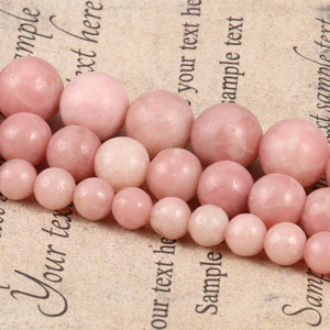 Perles rondes en <span class=keywords><strong>opale</strong></span> <span class=keywords><strong>rose</strong></span> lisse de 6/8/10mm pour la fabrication de bracelets de bijoux à bricoler soi-même vente en gros - Product Image 5