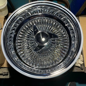 Cerchi in Acciaio Classici Vintage Cromati da 18 Pollici 18x8 con 100-150 Raggi, Nuovi Spinner a 2 Barre con Sgancio Rapido per <span class=keywords><strong>Auto</strong></span>, Garanzia 5 Anni - Product Image 2