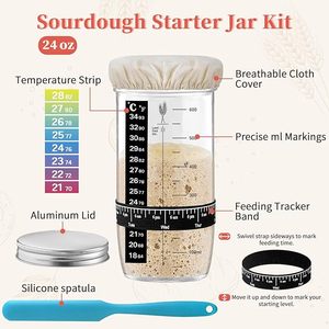 Venta caliente <span class=keywords><strong>Benetton</strong></span> Bread Proofing Kit de cesta para hornear OEM Sourdough Bolsas de papel Suministros con espátula de silicona - Product Image 5