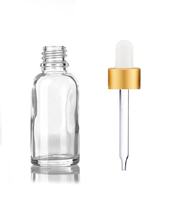 Botellas de Vidrio de 5ml, 10ml, 15ml, 20ml para Aceites Esenciales, Botella de Vidrio Transparente Personalizada con Gotero y Tapa