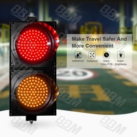 Penjual Lampu Lalu Lintas LED Bola Merah Kuning Dia.200mm(8inci) dengan Lensa Transparan