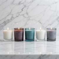 Bocaux à bougies de haute qualité, couleur, 8oz, 10oz, 12oz, bocaux à bougies en verre de luxe personnalisés avec logo et boîte