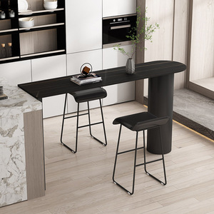 Table de cuisine et de salle à manger en métal de style nordique, table de comptoir minimaliste et chaises pour petits appartements - Product Image 4